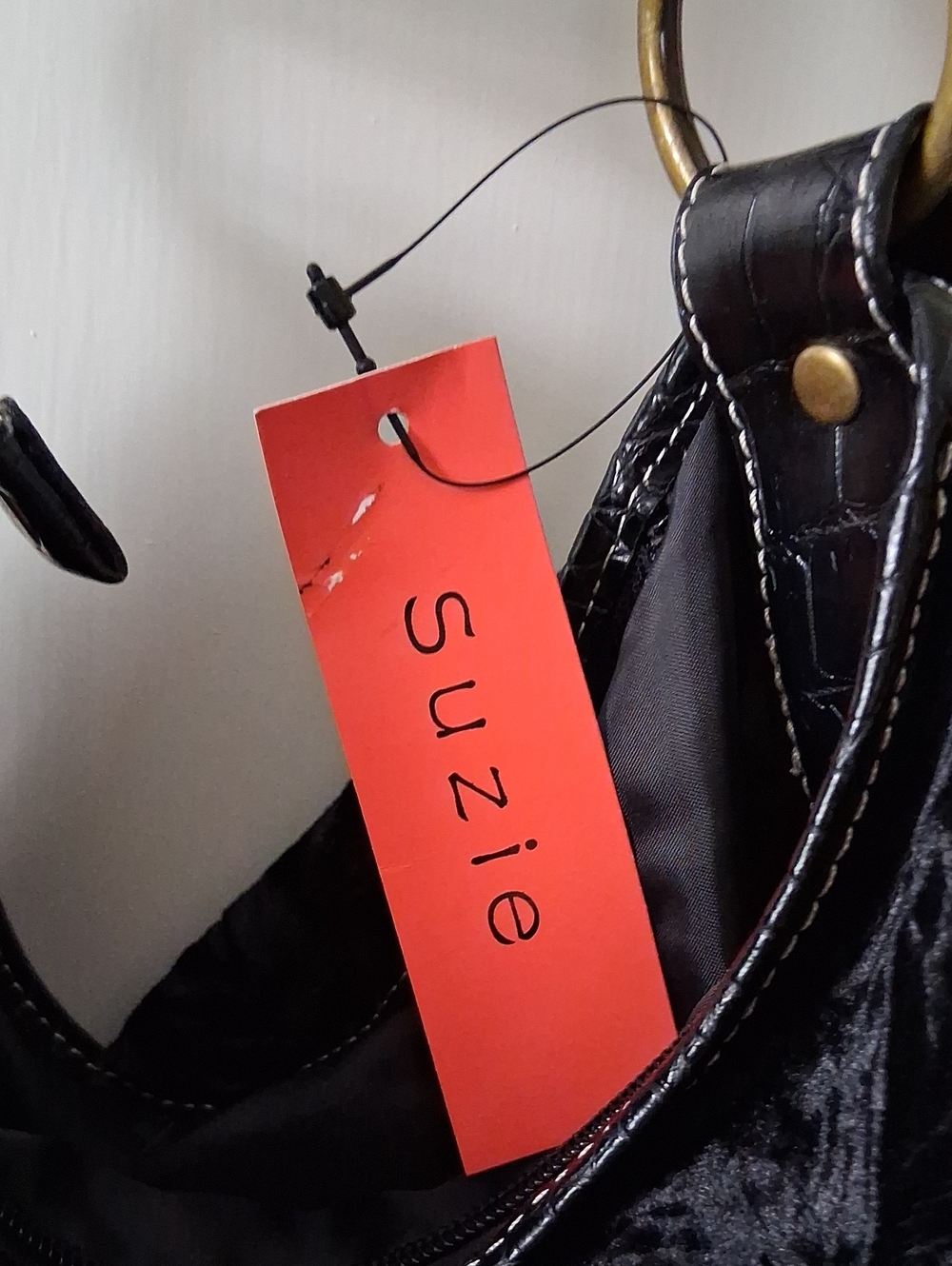 Black Beaded Fringe Hobo Purse Bag - Picture 9 of 9